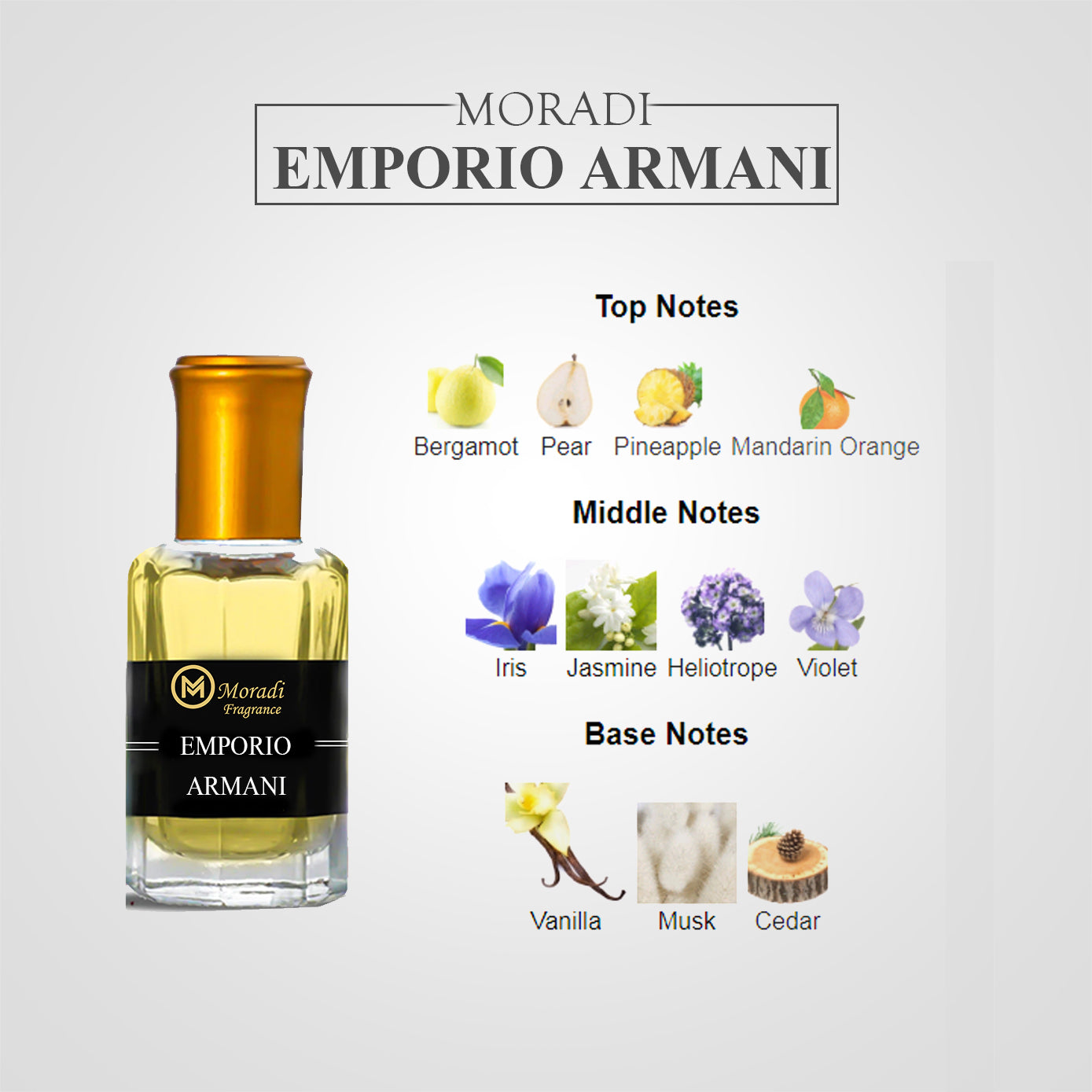 Moradi Emporio Armani Attar for Women Long Lasting Perfume Fragrance O